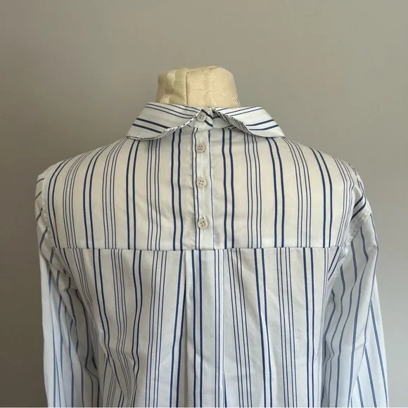 BCBGMaxAzaria Azriel Striped Shirt Dress Women Size XS Cotton Casual Collar - Picture 9 of 13